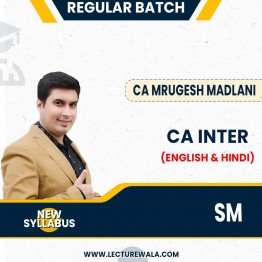 CA Inter New Syllabus SM Regular Course By CA Mrugesh Madlani : Pen Drive / Online Classes
