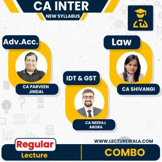CA Inter Group 1 combo New Course Combo By CA Parveen Jindal , CA Neeraj Arora and CA shivangi agrawal CA Inter Group 1 combo New Course Combo By CA Parveen Jindal , CA Neeraj Arora and CA shivangi agrawal
