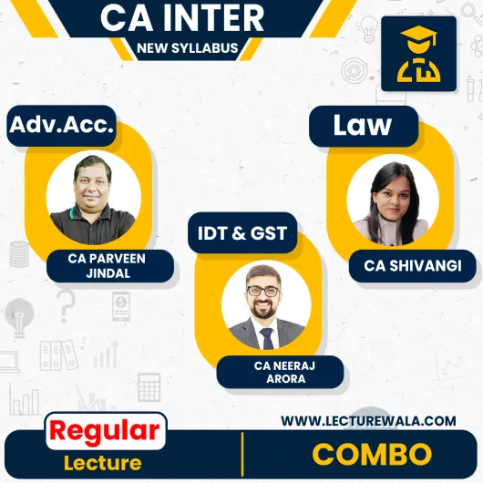 CA Inter Group 1 combo New Course Combo By CA Parveen Jindal , CA Neeraj Arora and CA shivangi agrawal