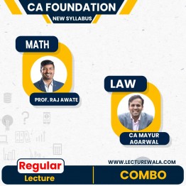 CA Foundation Regular Course combo of  MATH  and  LAW by CA Mayur Agarwal and  Prof. Raj Awate  