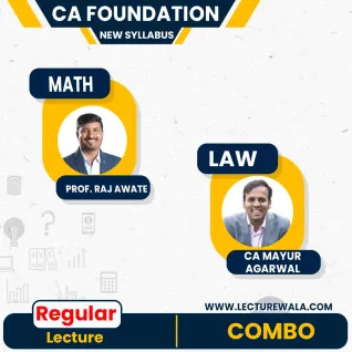 CA Foundation Regular Course combo of MATH and LAW by CA Mayur Agarwal and Prof. Raj Awate  CA Foundation Regular Course combo of MATH and LAW by CA Mayur Agarwal and Prof. Raj Awate