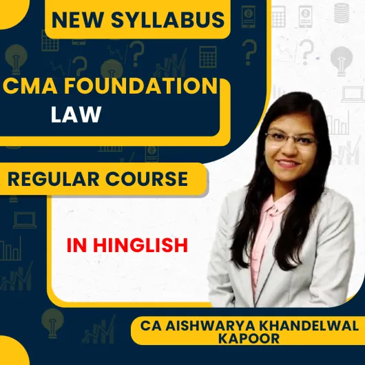 Paper 1 – Fundamentals of Business Laws and Business Communication Regular Classes by CA Aishwarya Khandelwal Kapoor: Pen Drive / Online Classes