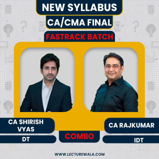 CA Shirish Vyas DT & CA Rajkumar IDT Combo Fastrack Online Classes For CA/CMA Final : Google Drive & Pen Drive Classes.