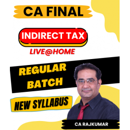 CA Rajkumar Indirect Tax Regular Live Classes For CA/CS/CMA Final: Live Online Classes.