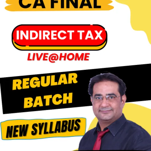 CA Rajkumar Indirect Tax Regular Live Classes For CA/CS/CMA Final: Live Online Classes.