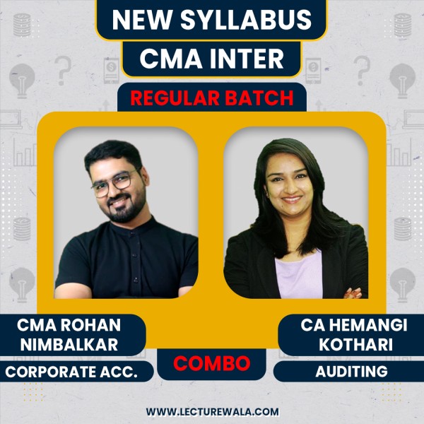 CMA Inter Company Accounts & Audit New Syllabus Regular Batch by CMA Rohan Nimbalkar & Prof Hemangi Kothari : Pen Drive / Online Classes