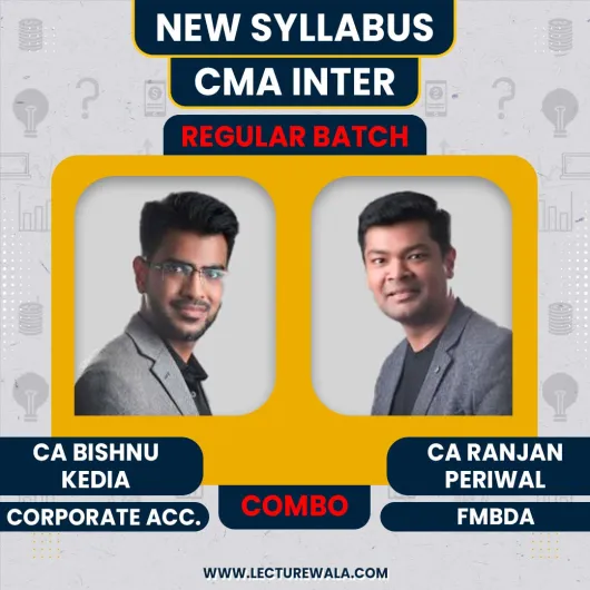 CA Ranjan Periwal FMDA & CA Bishnu Kedia Corporate A/C Combo Regular Online Classes For CMA Inter: Online Classes 