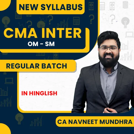 CA Navneet Mundhra OMSM Regular Online Classes For CMA Inter : Pendrive / Online Classes.