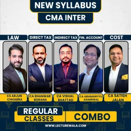 CMA Inter Grp 1 Combo - Law CS Arjun Chhabra, DT CA bhanwar Borana, IDT CA Vishal Bhattad, Fin. Account CA Abhimanyyu Agarrwal &amp; Cost CA Satish Jalan Regular Batch 