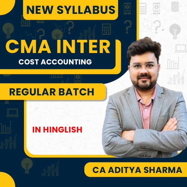 CA Aditya Sharma Cost Accounting Regular Online Classes For CMA Inter : Pen Drive / Google Drive Classes