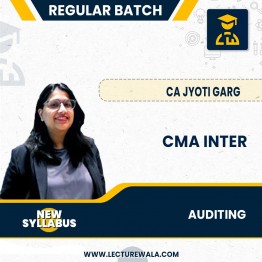 CMA Inter Auditing New Syllabus (2022) By CA Jyoti Garg: Pendrive / Online Classes.