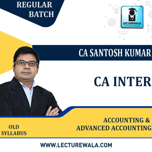 CA Inter Accounting & Advanced Accounting Regular Course : Pen drive / Online classes.