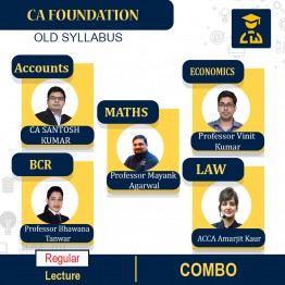 CA Foundation All Subject Combo Regular Batch New Syllabus By COC Education: Pendrive / Online Classes.