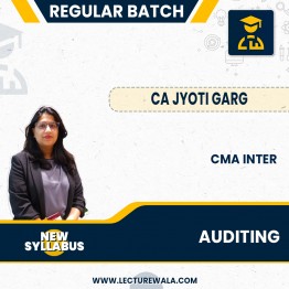CMA Inter New Syllabus (2022) Auditing Regular Batch By CA Jyoti Garg: Pendrive / Online Classes.