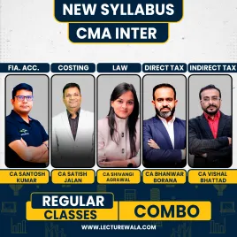 CA Vishal Bhattad IDT, CA Bhanwar Borana DT, CA SantoshFin. Acc. CA Satish Jalan Cost & CA Shivangi Agrawal Law Regular Batch Combo For CMA Inter  CA Vishal Bhattad IDT, CA Bhanwar Borana DT, CA SantoshFin. Acc. CA Satish Jalan Cost & CA Shivangi Agrawal Law Regular Batch Combo For CMA Inter