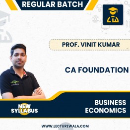 CA Foundation New Syllabus Business Economics Regular Course In English  By Prof. Vinit Kumar : Online / Pen drive classes.