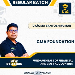 CMA Foundation New Syllabus Fundamentals of Financial And Cost Accounting  Regular Course By CA Santosh Kumar: Pendrive / Online Classes.