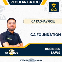 CA Foundation New Syllabus Business Laws Regular Course In English By CA Raghav Goel: Pendrive / Online Classes.