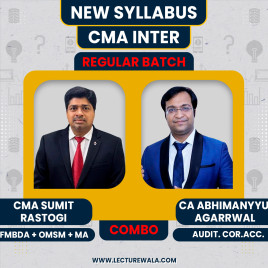 CMA Sumit Rastogi FMBDA +OMSM + MA & CA Abhimanyyu agarrwal Auditing (CAA) COMBO Regular Classes For CMA Inter : Pen Drive Classes / Online Classes CMA Sumit Rastogi FMBDA +OMSM + MA & CA Abhimanyyu agarrwal Auditing (CAA) COMBO Regular Classes For CMA Inter : Pen Drive Classes / Online Classes