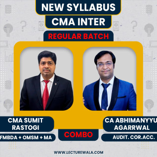 CMA Sumit Rastogi FMBDA +OMSM + MA & CA Abhimanyyu agarrwal Auditing (CAA) COMBO Regular Classes For CMA Inter : Pen Drive Classes / Online Classes CMA Sumit Rastogi FMBDA +OMSM + MA & CA Abhimanyyu agarrwal Auditing (CAA) COMBO Regular Classes For CMA Inter : Pen Drive Classes / Online Classes