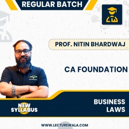 CA Foundation New Syllabus Business Laws Regular CourseIn English By Prof. Nitin Bhardwaj: Pendrive / Online Classes.
