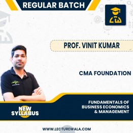 CMA Foundation New Syllabus Fundamentals Of Business Economics & Management Regular Course By Prof. Vinit Kumar: Pendrive / Online Classes.
