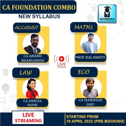 CA Foundation All Subject  combo By Swapnil patni classes : Onlive live Classes.