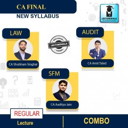 CA Final SFM,AUDIT & LAW Combo Regular Course New Syllabus By CA Aaditya Jain and CA Shubham Singhal And CA Amit Tated : Pen Drive / Online Classes