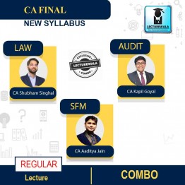 CA Final SFM, AUDIT & LAW Combo Regular Course CA Shubham Singhal AND CA Kapil Goyal : pen drive & online classes.