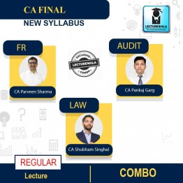 CA Final FR AUDIT & LAW Combo Regular Course New Syllabus : Video Lecture + Study Material By CA Parveen Sharma  CA Shubham Singhal & CA Pankaj Garg (For NOV 2023 )