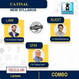 CA Final AUDIT, SFM & LAW Combo Regular Course New Syllabus By CFA Sanjay Saraf  CA Shubham Singhal And CA Abhishak bansal  :Pen Drive / Online Classes