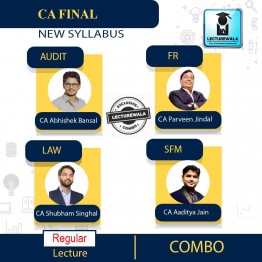 CA Final FR, AUDIT, SFM &  LAW Combo Regular Course By CA Parveen Jindal  CA Shubham Singhal And CA Aaditya Jain : Pen drive / Online classes.