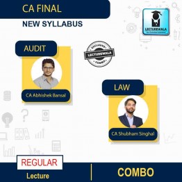 CA Final Audit & Law  New Syllabus Regular Course By CA Shubham Singhal And CA Abhishek Bansal  :Pen Drive  / Online Classes