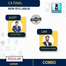CA Final  Law AND Audit  New Syllabus Regular Course : Video Lecture + Study Material By CA Shubham Singhal And CA Amit Tated (For NOV 2022)