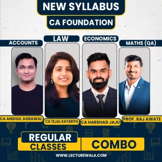 CA CS Anshul Agrawal , Prof. Raj Awate , CA Harshad Jaju , CA CS Tejal Katariya All Subject Regular Combo For CA Foundation