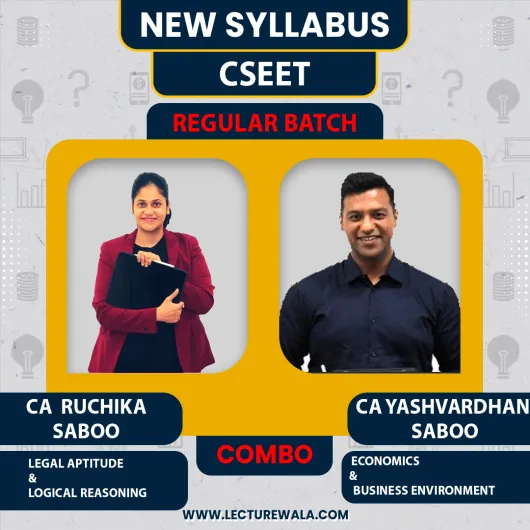 CSEET New Syllabus All Subjects Combo Regular Classes By CA Yashvardhan Saboo and CA Ruchika Saboo : Online Classes