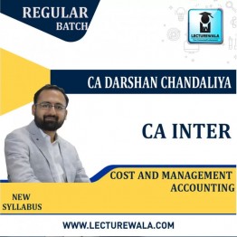 CA Inter Cost & Management Accounting Regular Course Newly Recorded By CA Darshan Chandaliya :Pen Drive  / Online Classes
