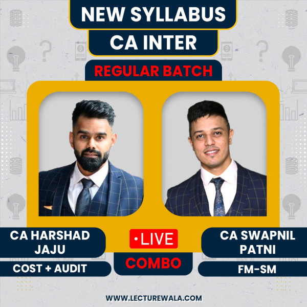 CA Inter New Syllabus Combo Group - 2 Online Live + Backup By CA Swapnil Patni, CA Harshad  Jaju : live online classes  