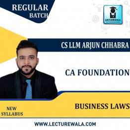 CA Foundation Business Laws New Syllabus Regular Course : Video Lecture + Study Material By CS LLM Arjun Chhabra (For May 2022)