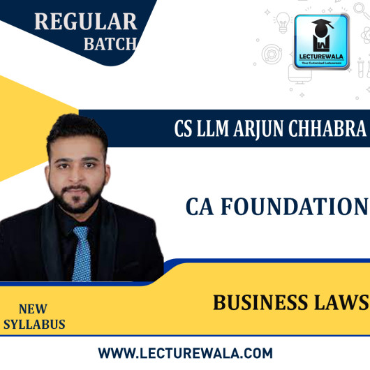 CA Foundation Business Laws New Syllabus Regular Course : Video Lecture + Study Material By CS LLM Arjun Chhabra (For Nov 2022) CA Foundation Business Laws New Syllabus Regular Course : Video Lecture + Study Material By CS LLM Arjun Chhabra (For Nov 2022)