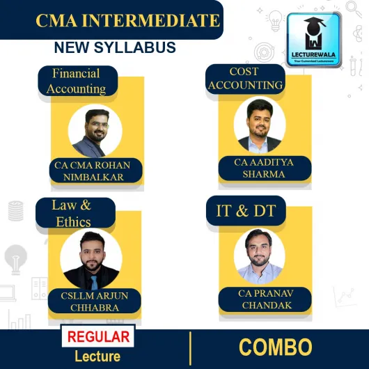 CMa Inter Group1 Combo Regular Course : Video Lecture + Study Material By CS LLM Arjun Chhabra CMA CS Rohan Nimbalkar CA Pranav Chandak & CA Aditya sharma (For Jun 2023)