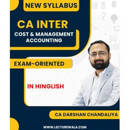 CA Inter Cost & Management Accounting Exam-Oriented LIVE  Course By CA Darshan Chandaliya: Pen Drive / Google Drive.