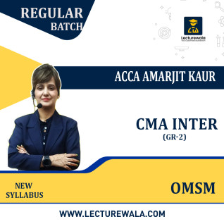 CMA Inter Gr-2 OMSM Regular Course New Syllabus By ACCA Amarjit Kaur: Pendrive / Online Classes. CMA Inter Gr-2 OMSM Regular Course New Syllabus By ACCA Amarjit Kaur: Pendrive / Online Classes.