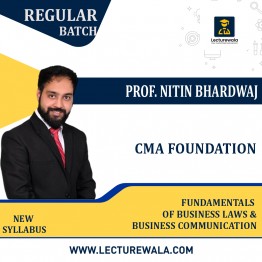 CMA Foundation Fundamentals Of Business Laws & Business Communication Regular Course New Syllabus By Prof. Nitin Bhardwaj: Pendrive / Online Classes.