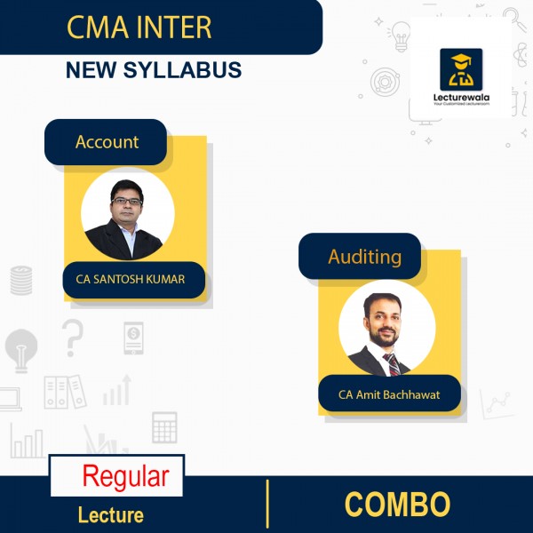 CMA INTER GR-2 Corporate Account & Auditing Combo Regular New Syllabus By CA Santosh Kumar & CA Amit Bachhawat: Google Drive / Pen Drive 