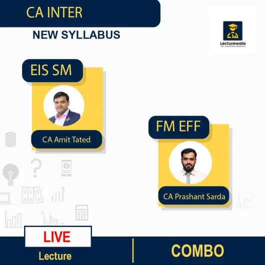 CA Inter EIS SM & FM EFF (Regular In-Depth) Combo by CA Amit Tated and CA Prashant Sarda: Pen Drive / Online Live Classes.