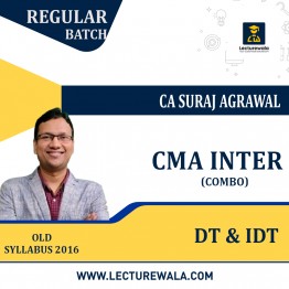 CMA Inter DT & IDT Combo Old Syllabus Regular Course By CA Suraj Agrawal: Pen drive / Online Classes.