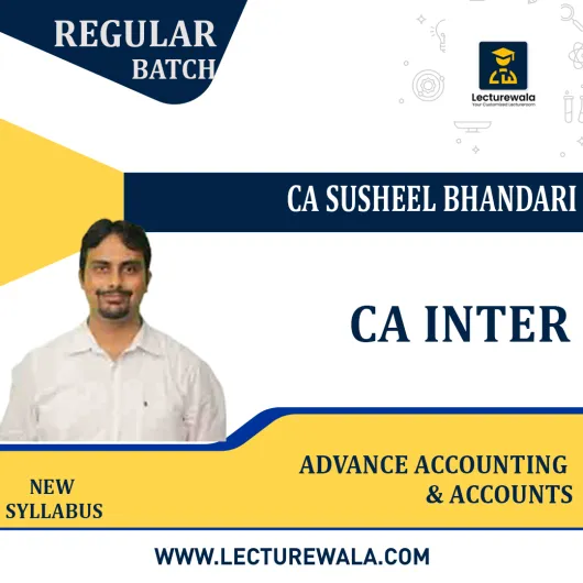 CA Inter Advance Accounting & Accounts Regular Course By CA Susheel Bhandari : Pen drive / Online classes. CA Inter Advance Accounting & Accounts Regular Course By CA Susheel Bhandari : Pen drive / Online classes.