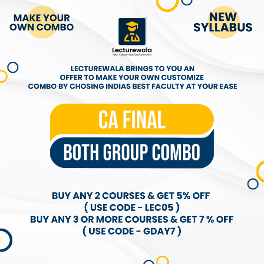 CA Final Both Group Combo New Syllabus Regular Course By India's Best Faculty :Pen Drive / Online Classes