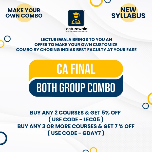 CA Final Both Group Combo New Syllabus  Regular Course By India's Best Faculty  :Pen Drive  / Online Classes